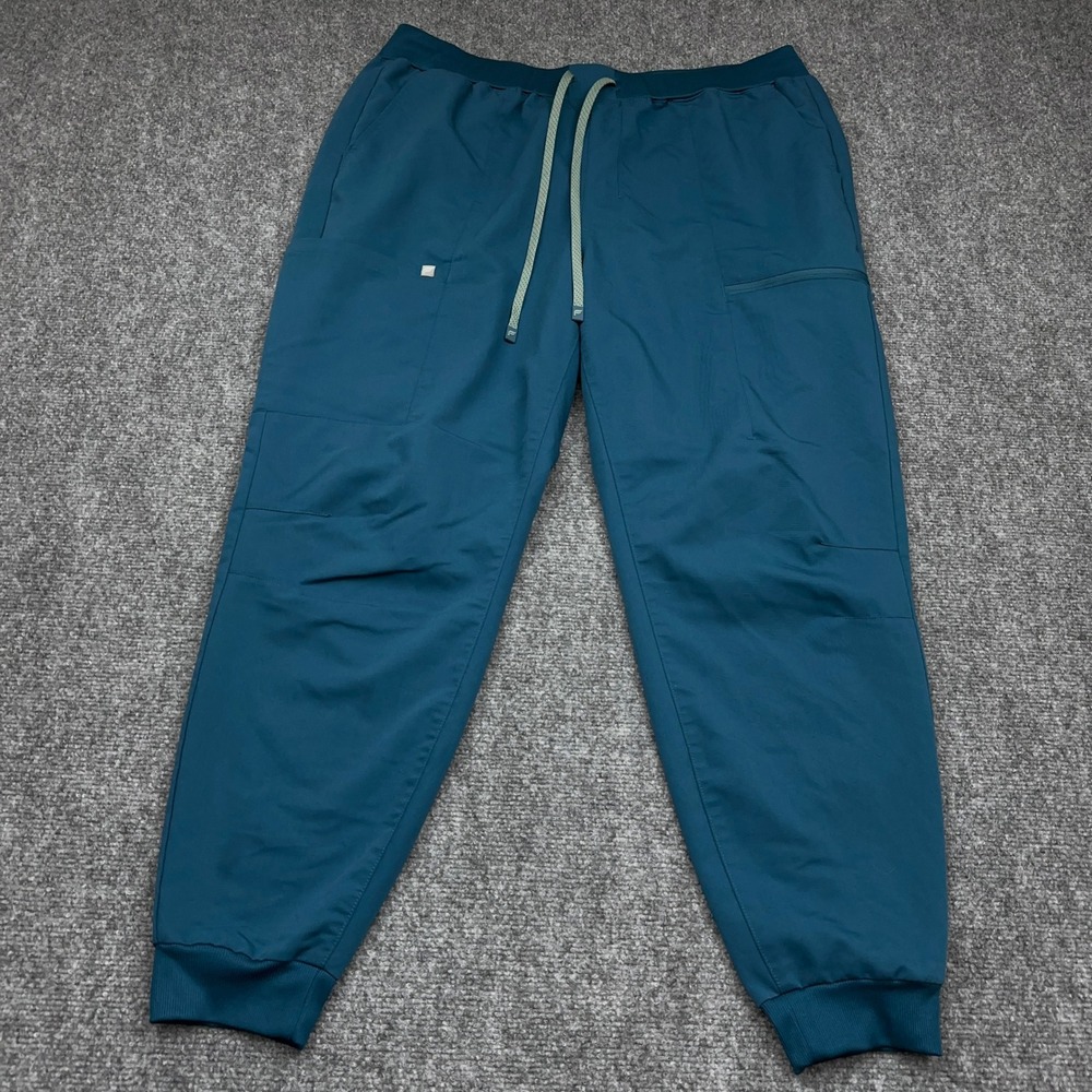 Fabletics On-Call Scrub Jogger Womens XXL/1X Teal High-Rise Stretch Medical